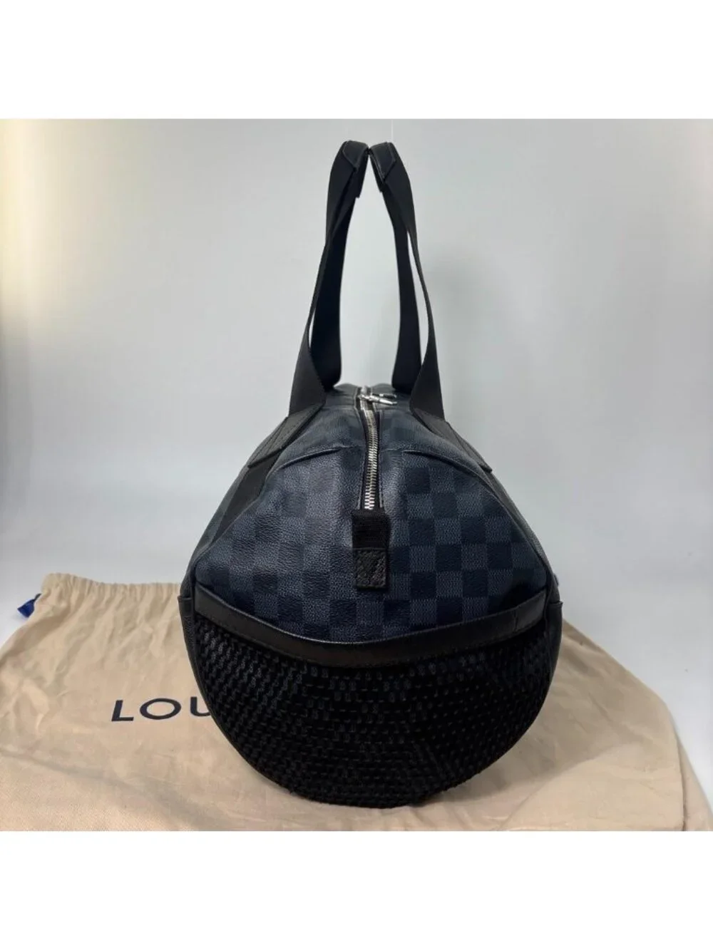 Louis Vuitton Damier Cobalt Match Point Polochon Boston Bag